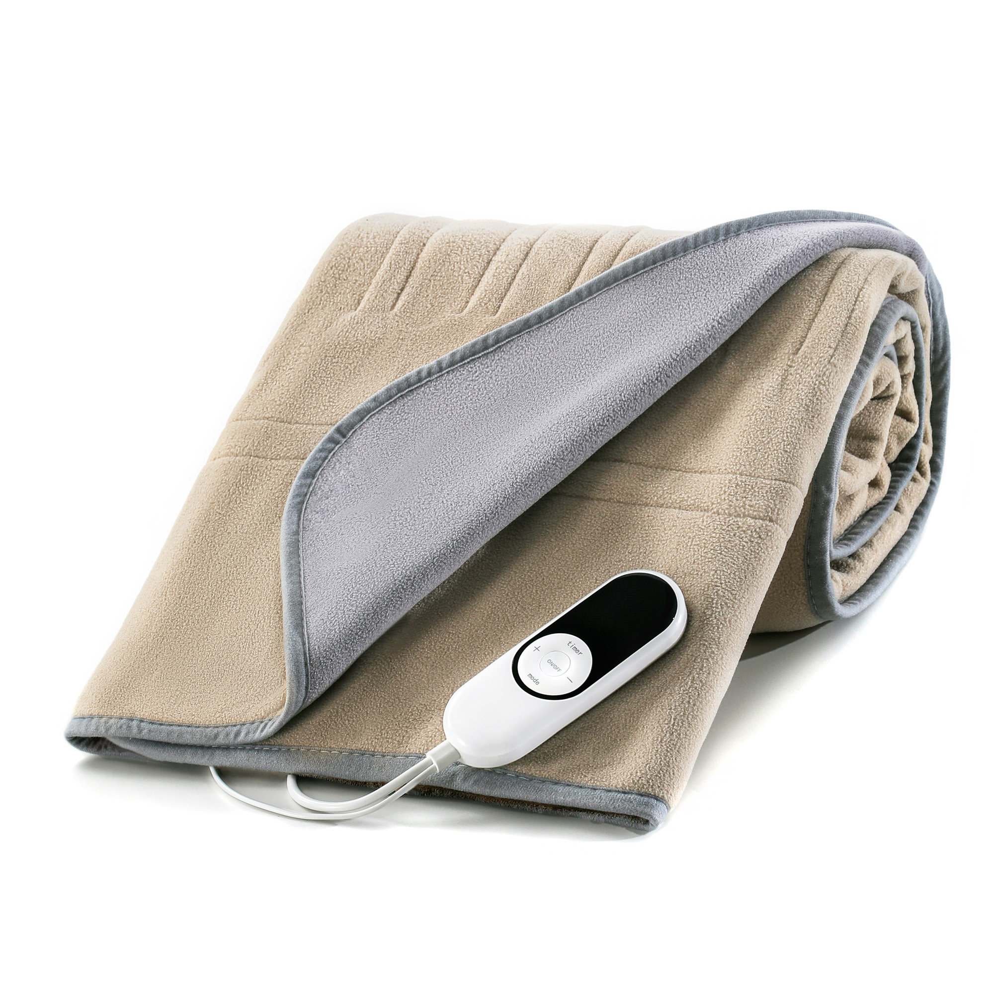 Two-Tone Single-Side Fleece Heated Throw
